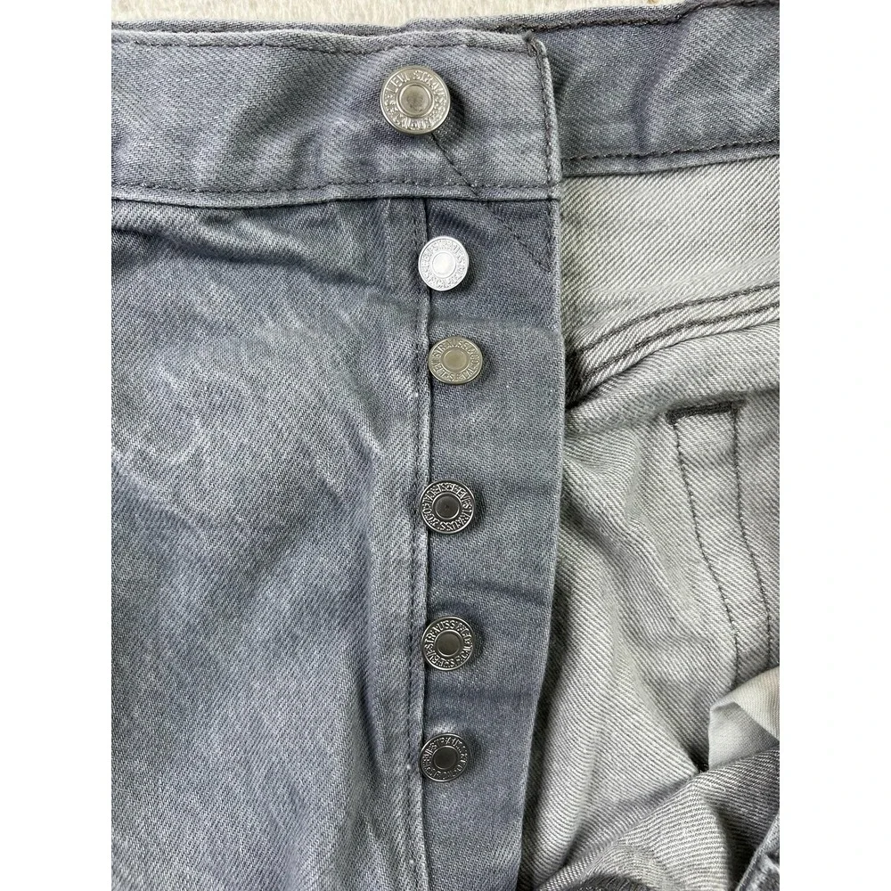Levis‎ 501 Jeans Mens 40x32 (Fits 38x29) Gray Button Fly Denim Straight Leg